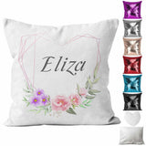 Personalised Cushion Floral Sequin Cushion Pillow Printed Birthday Gift 93
