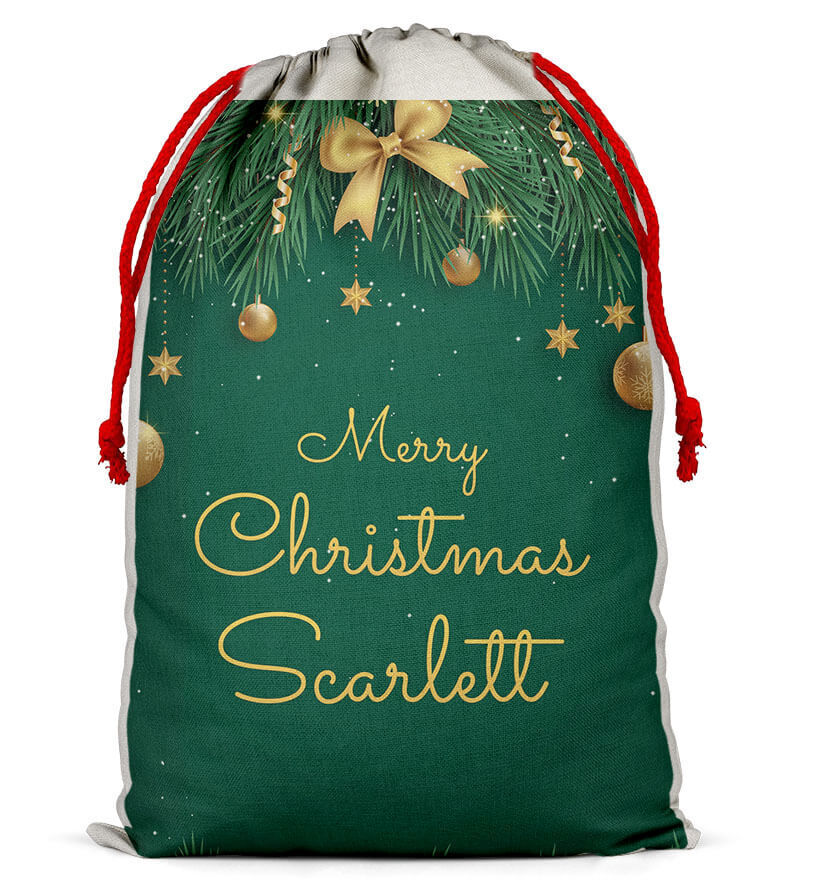 Personalised Christmas Sack Santa Bag Xmas Boy Girl Gift Stocking Bag 11