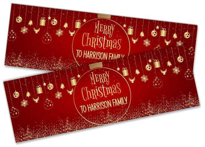 Personalised Banner Christmas Design Party Decoration 16