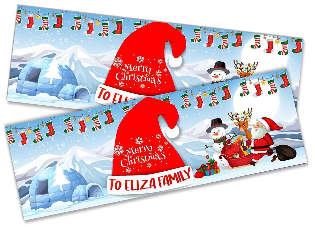 Personalised Banner Christmas Design Party Decoration 14