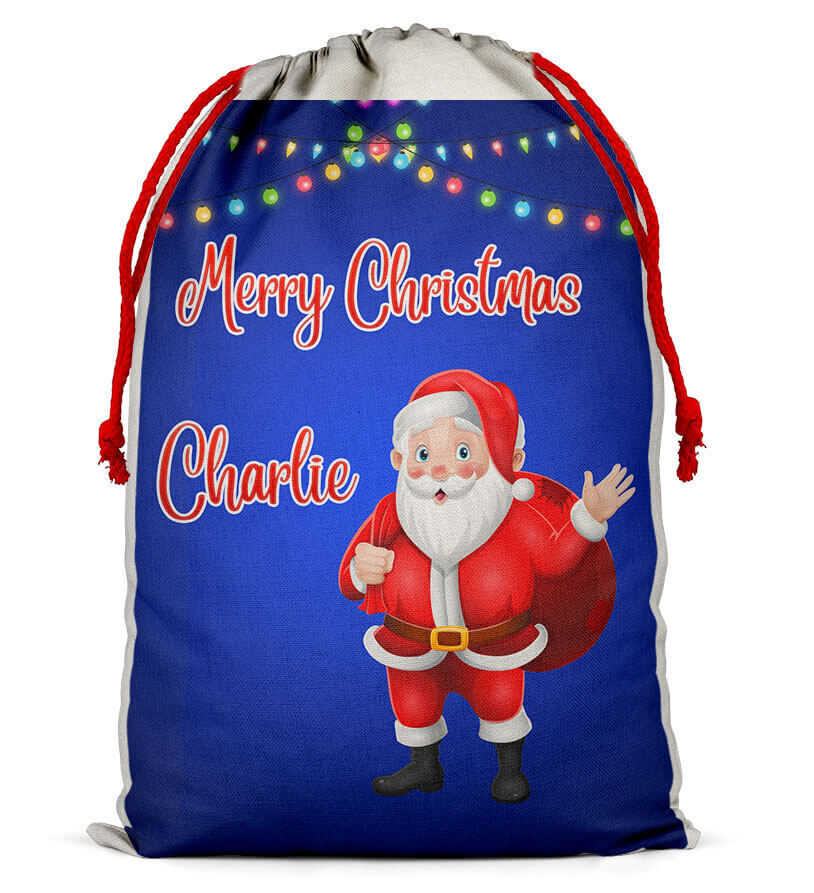 Personalised Christmas Sack Santa Bag Xmas Boy Girl Gift Stocking Bag 10