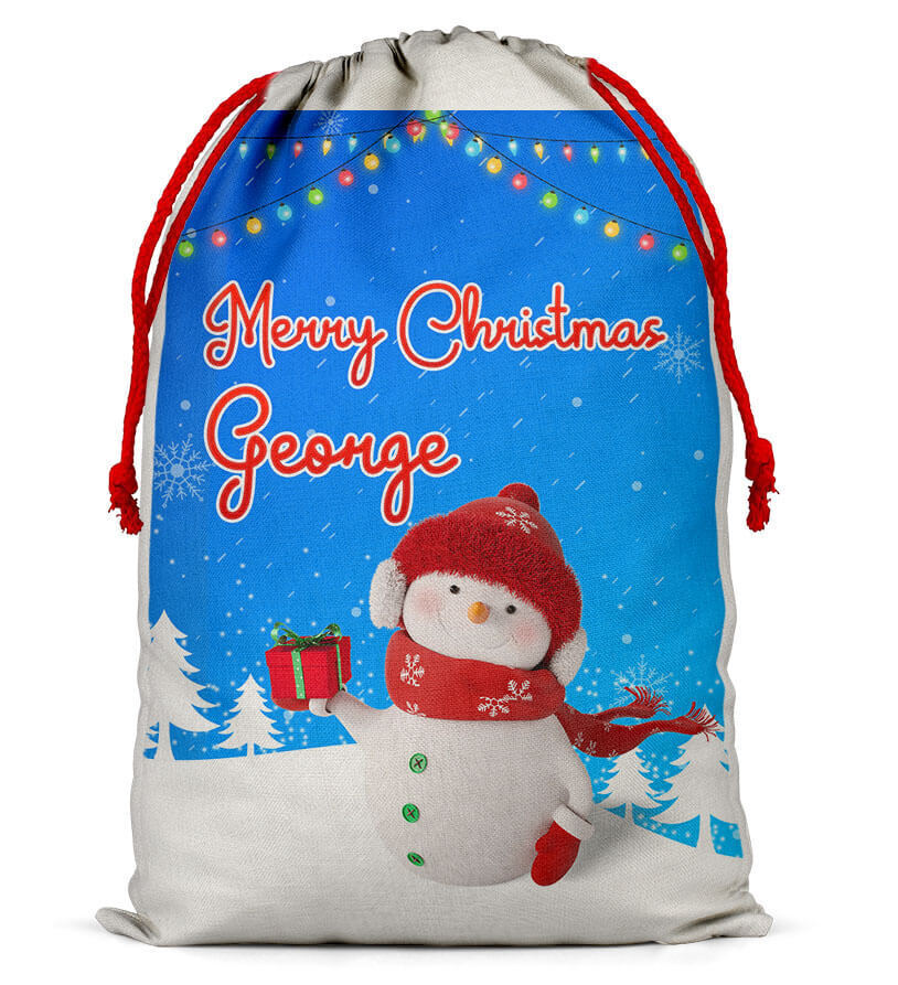 Personalised Christmas Sack Santa Bag Xmas Boy Girl Gift Stocking Bag 13
