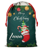 Personalised Christmas Sack Santa Bag Xmas Boy Girl Gift Stocking Bag 11