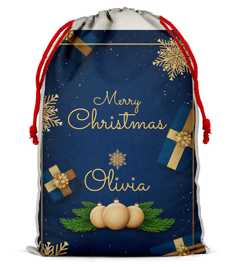 Personalised Christmas Sack Santa Bag Xmas Boy Girl Gift Stocking Bag 14