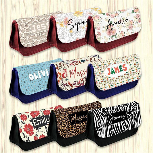 Personalised Pencil Case Generic Girls Boys Stationary Kids School Bag 47