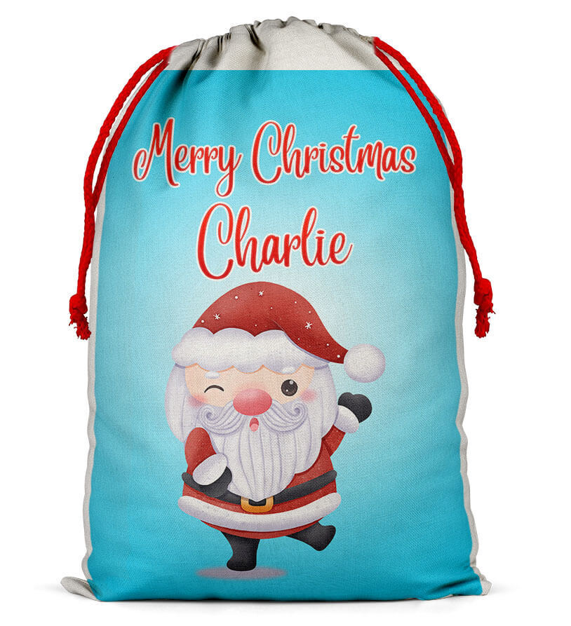 Personalised Christmas Sack Santa Bag Xmas Boy Girl Gift Stocking Bag 8