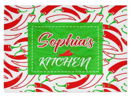Personalised Any Name Kitchen Glass Chopping Board Item Gift 9
