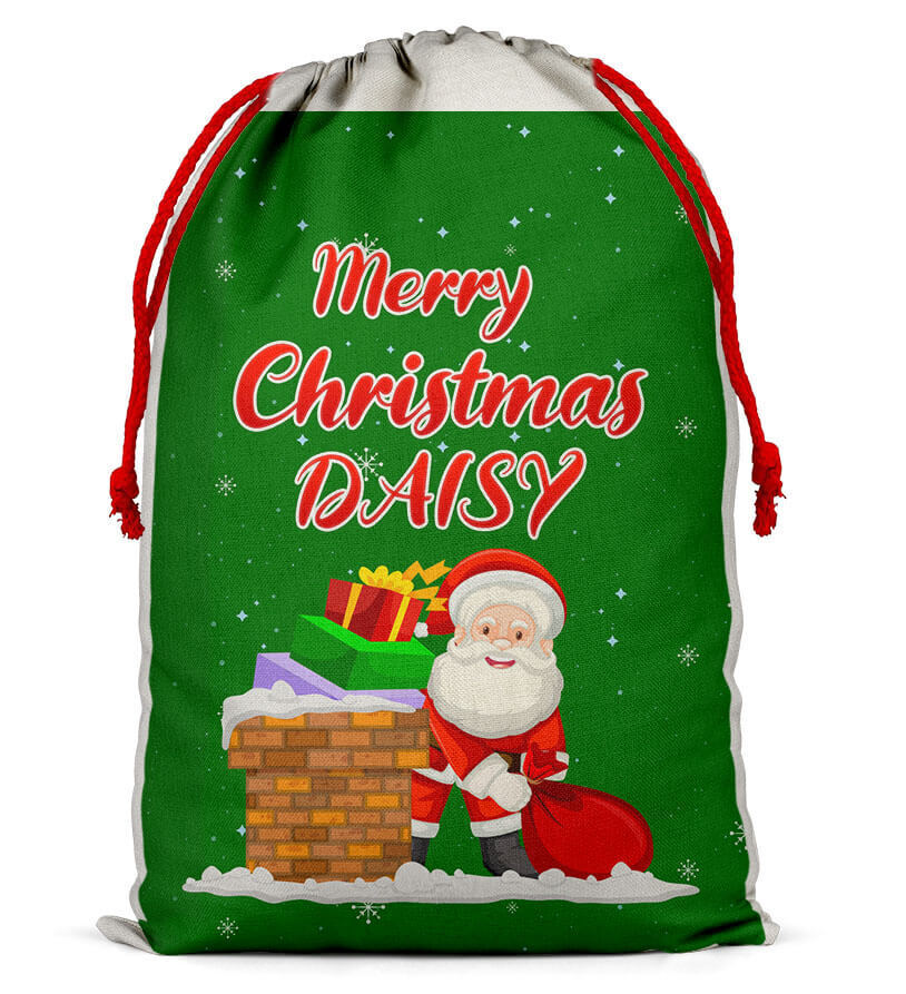 Personalised Christmas Sack Santa Bag Xmas Boy Girl Gift Stocking Bag 13