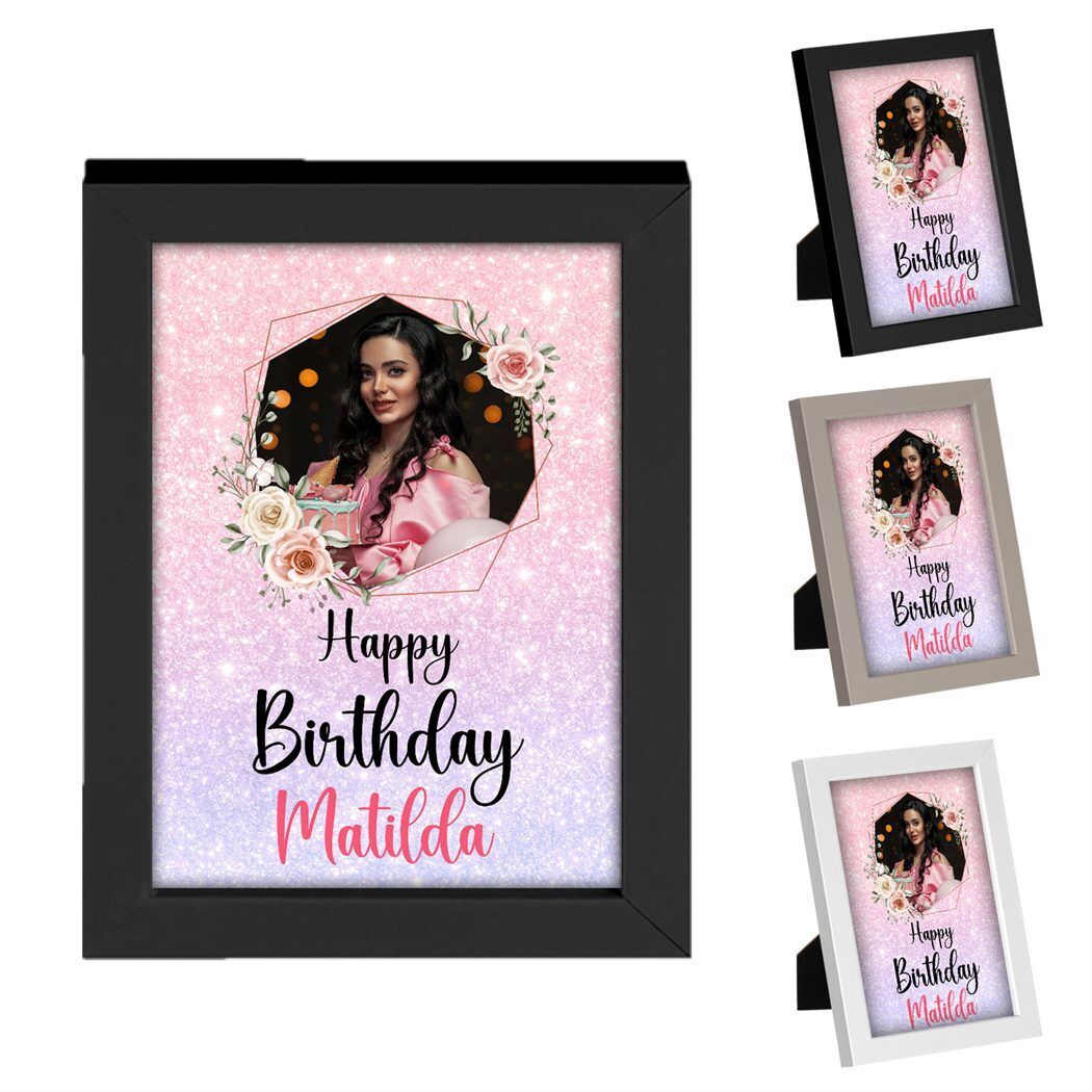 Personalised Birthday Wooden Frames Any Name Children Party Decoration Gift 9