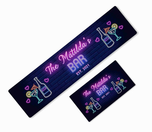 Personalised Any Text Beer Mat Label Bar Runner Ideal Home Pub Cafe Occasion 206