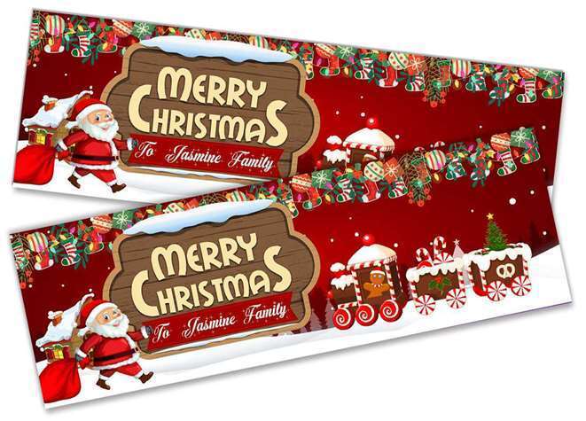 Personalised Banner Christmas Design Party Decoration 16