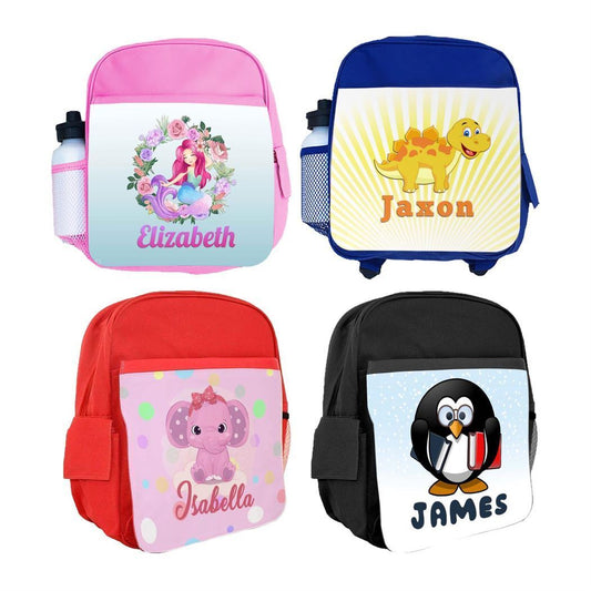 Personalised Kids Backpack Any Name Generic Design Boys Girls kid School Bag 45