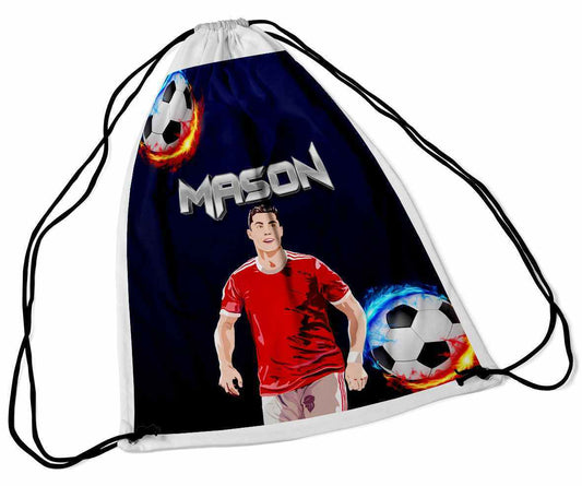 Personalised Any Name Ronaldo Drawstring Bag School Nursery PE Gift 9