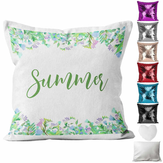 Personalised Cushion Floral Sequin Cushion Pillow Printed Birthday Gift 91