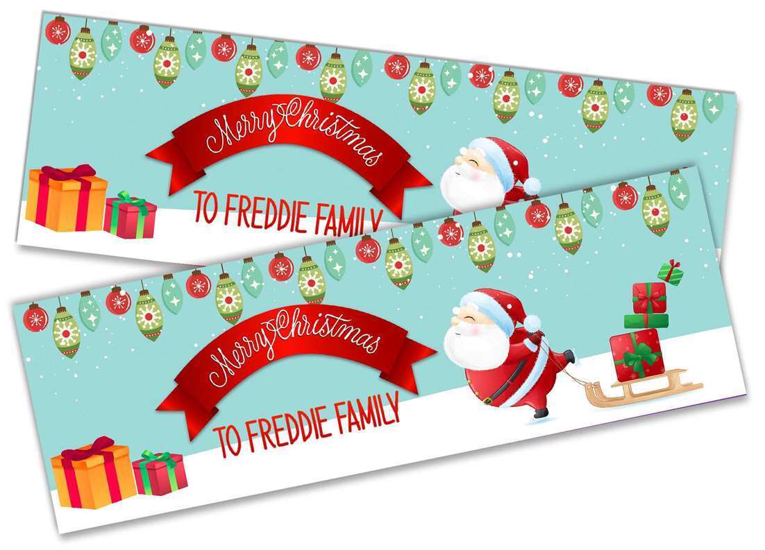 Personalised Banner Christmas Design Party Decoration 12