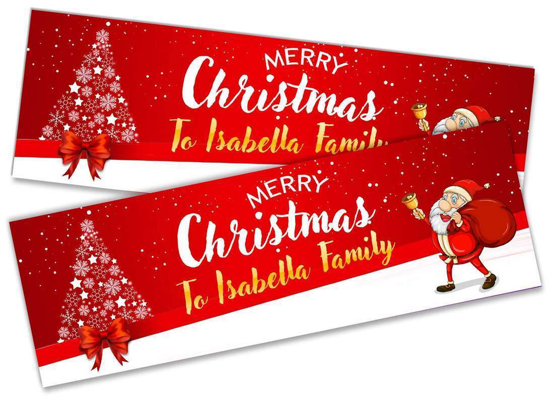 Personalised Banner Christmas Design Party Decoration 11