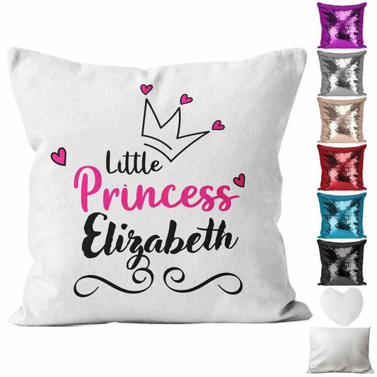 Personalised Cushion Princess Sequin Cushion Pillow Printed Birthday Gift 55