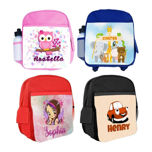 Personalised Kids Backpack Any Name Generic Design Boys Girls kid School Bag 50