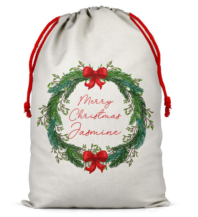 Personalised Christmas Sack Santa Bag Xmas Boy Girl Gift Stocking Bag 14