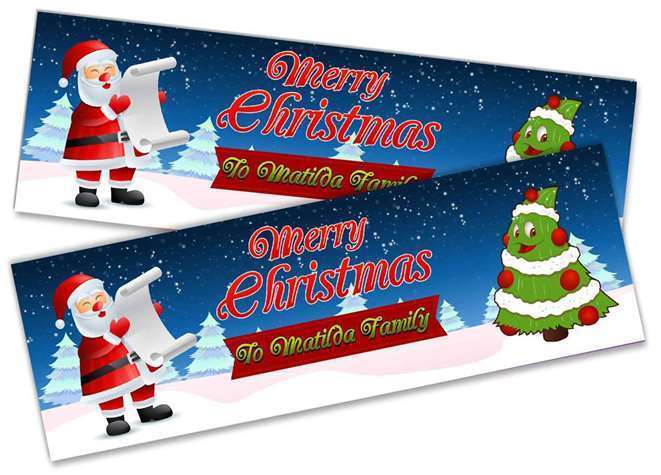 Personalised Banner Christmas Design Party Decoration 17