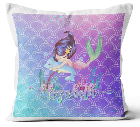 Personalised Any Name Mermaid Design Cushion Printed Birthday Gift 67