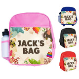 Personalised Kids Backpack Any Name Generic Design Boys Girls kid School Bag 43