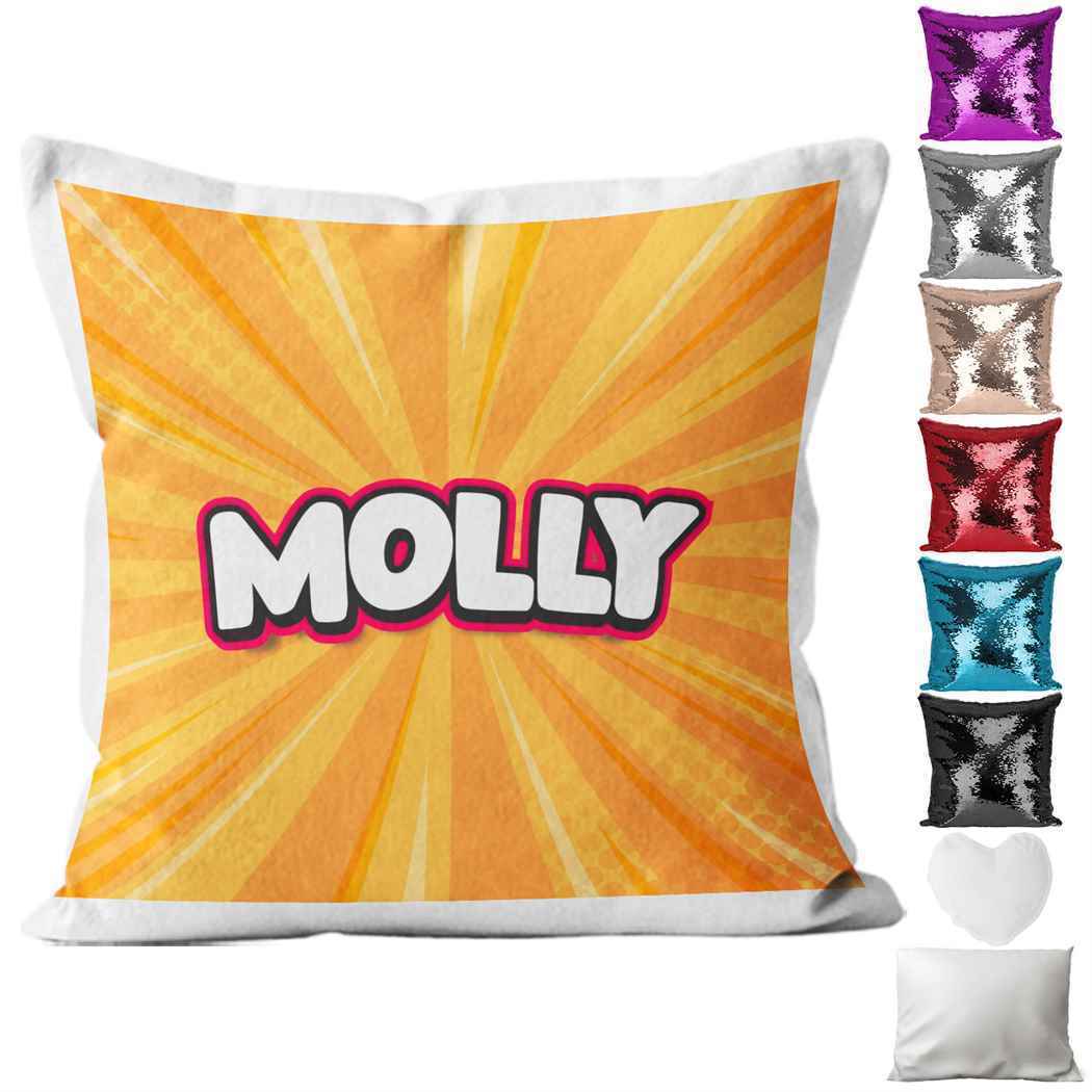 Personalised Cushion Abstract Sequin Cushion Pillow Printed Birthday Gift 29