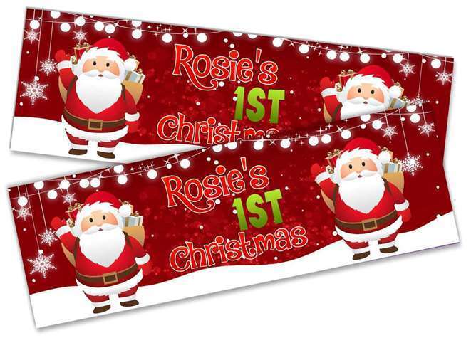 Personalised Banner Christmas Design Party Decoration 16