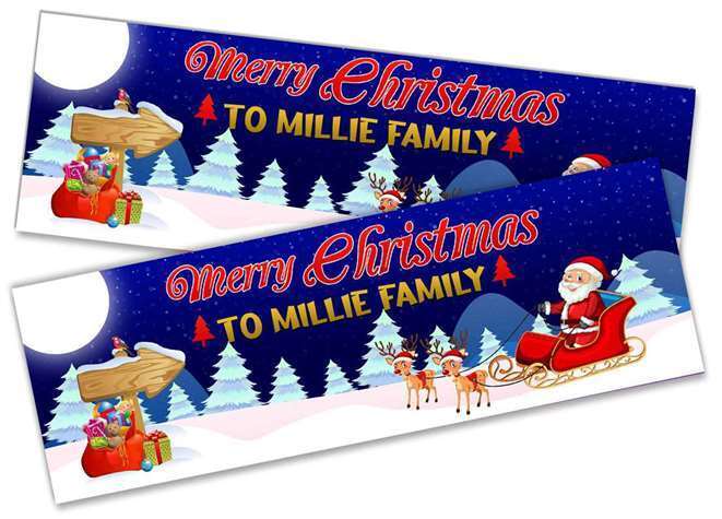 Personalised Banner Christmas Design Party Decoration 17