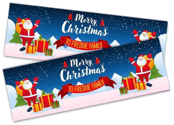Personalised Banner Christmas Design Party Decoration 18