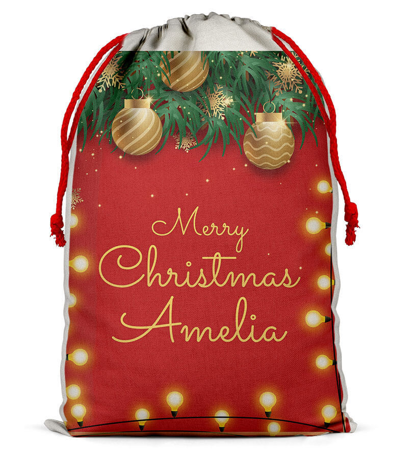 Personalised Christmas Sack Santa Bag Xmas Boy Girl Gift Stocking Bag 11
