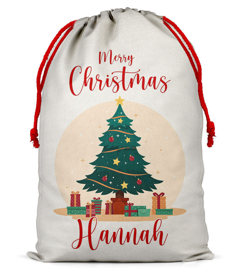 Personalised Christmas Sack Santa Bag Xmas Boy Girl Gift Stocking Bag 6