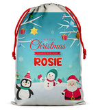 Personalised Christmas Sack Santa Bag Xmas Boy Girl Gift Stocking Bag 10