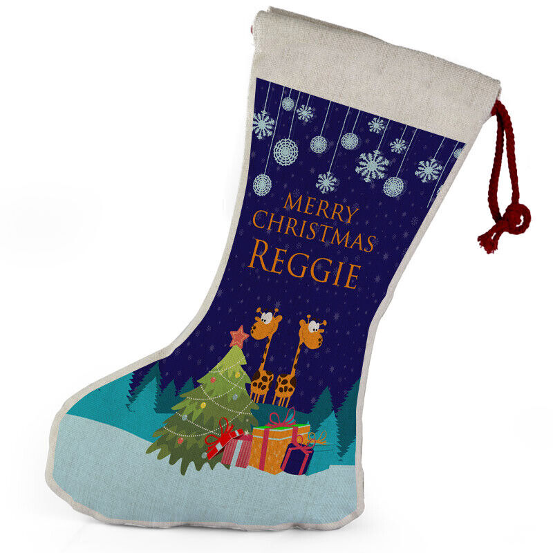 Personalised Any Name Christmas Stocking Tree Decoration Gift Present 3