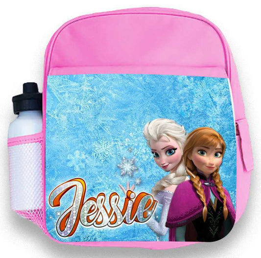 Personalised Kids Backpack Any Name Frozen Girl Childrens School Bag 