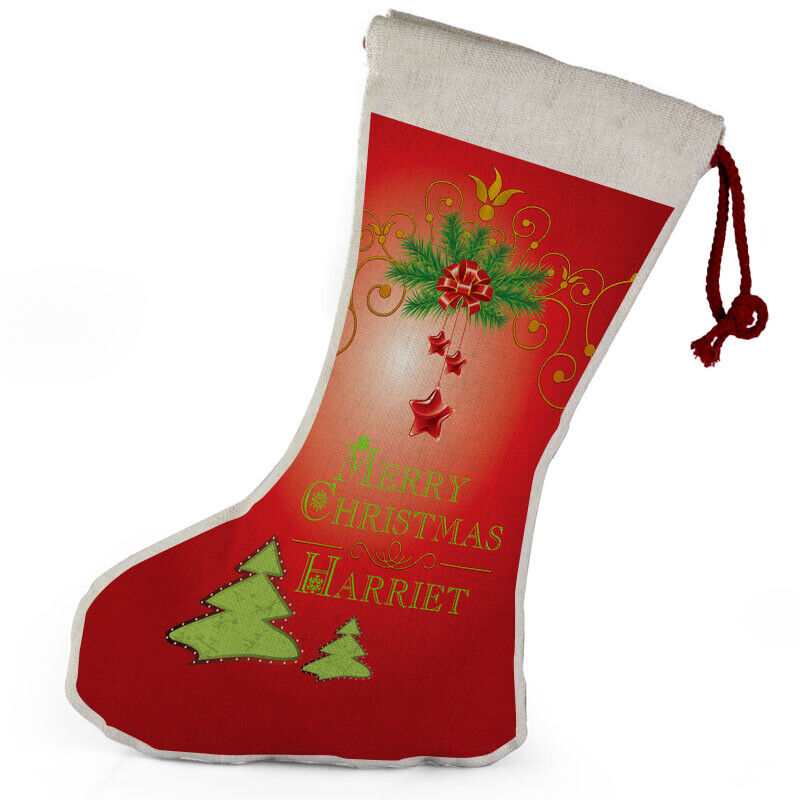 Personalised Any Name Christmas Stocking Tree Decoration Gift Present 1