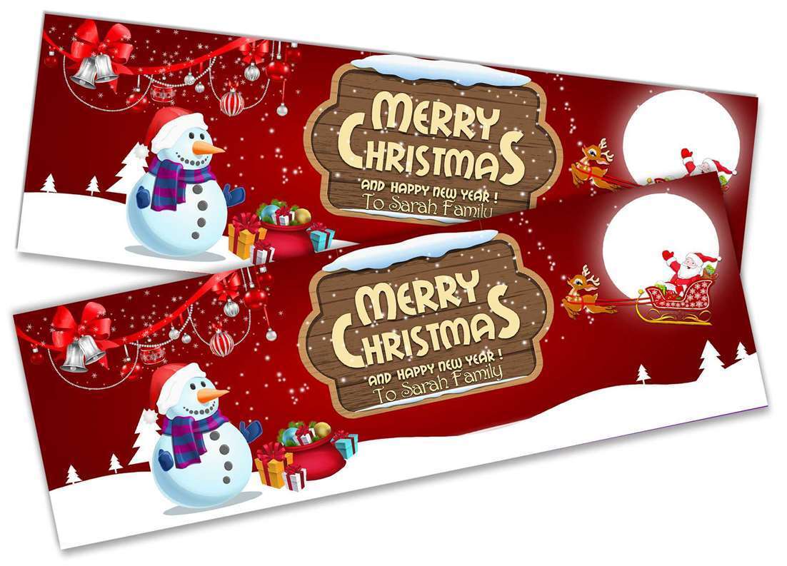 Personalised Banner Christmas Design Party Decoration 13
