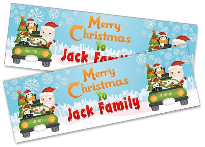 Personalised Banner Christmas Design Party Decoration 17