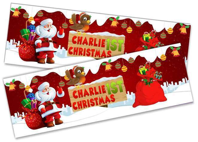 Personalised Banner Christmas Design Party Decoration 17