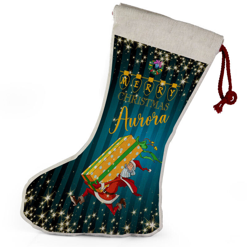 Personalised Any Name Christmas Stocking Tree Decoration Gift Present 4
