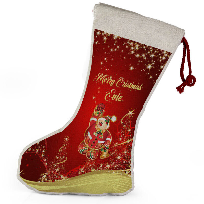 Personalised Any Name Christmas Stocking Tree Decoration Gift Present 2