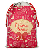 Personalised Christmas Sack Santa Bag Xmas Boy Girl Gift Stocking Bag 8
