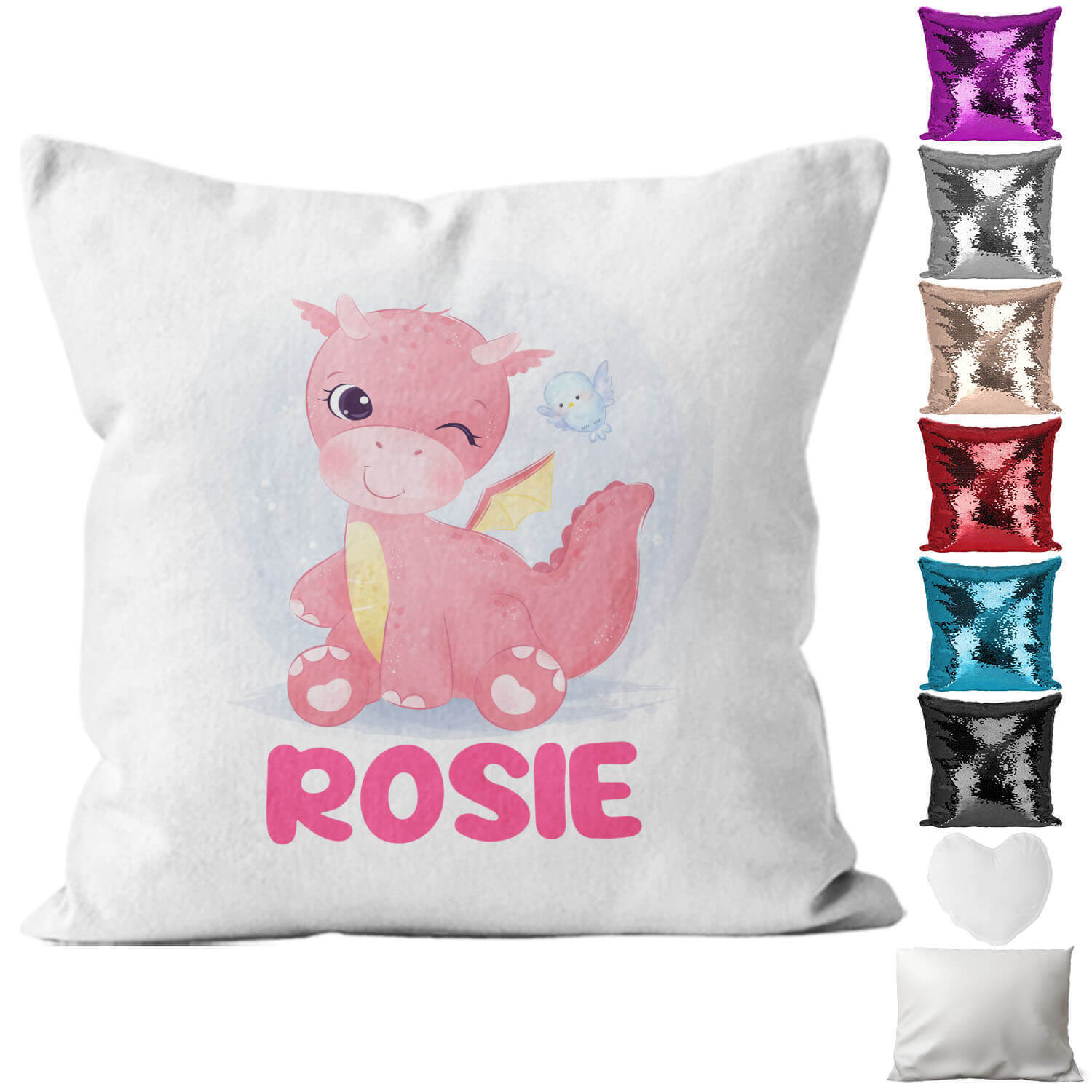 Personalised Cushion Animal Sequin Cushion Pillow Printed Birthday Gift 9