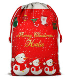 Personalised Christmas Sack Santa Bag Xmas Boy Girl Gift Stocking Bag 7