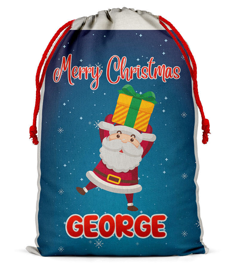 Personalised Christmas Sack Santa Bag Xmas Boy Girl Gift Stocking Bag 13