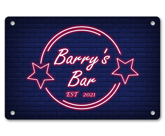 Personalised Bar Sign Any Name Garden Plaque Gift Bar Pub Backyard Bar Sign 90