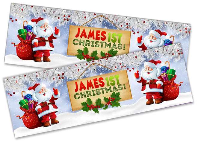 Personalised Banner Christmas Design Party Decoration 17