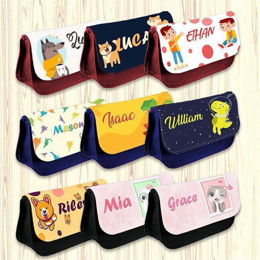 Personalised Pencil Case Generic Girls Boys Stationary Kids School Bag 39