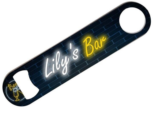Personalised Any Name Bar Blade Beer Home Pub Cafe Occasion Bottle Opener 5