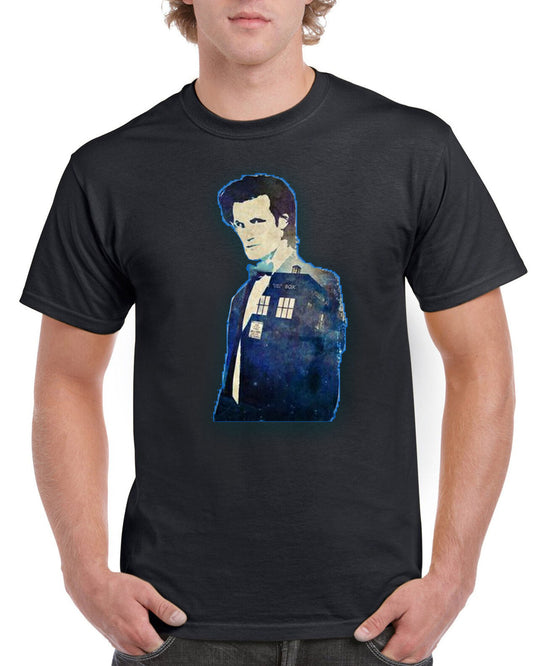 New Unisex Doctor Who Matt Smith Tardis Short Sleeve Novelty T-Shirt Black
